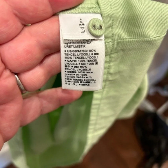 The Drop Women's Smoke Green Long Sleeve V-Neck Mini Dress size Large - Picture 11 of 13